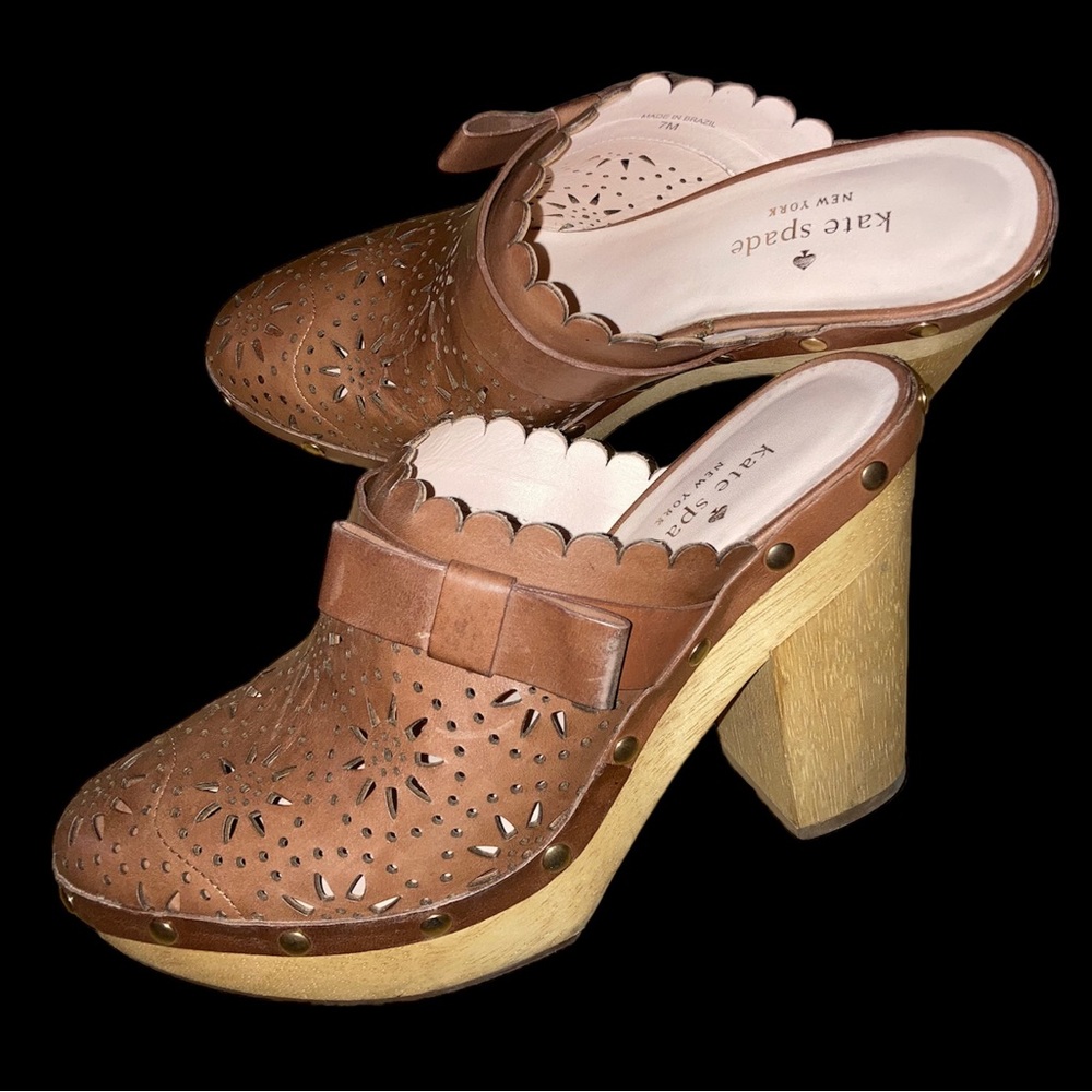 Kate Spade ♠️ of New York Cala Clogs Size 7 in Vacchetta
